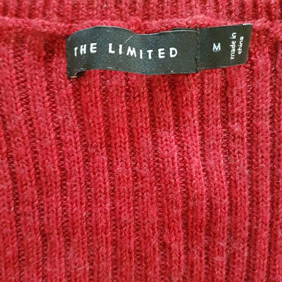 The Limited Women Red V-Neck Knit Sweater, Size M - Picture 5 of 8